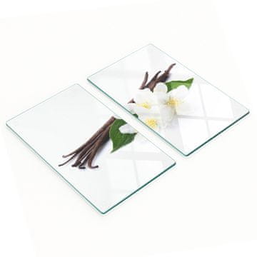 Dekorativne staklene kuhinjske daske za rezanje jasmin i vanilija 2x30x52 cm