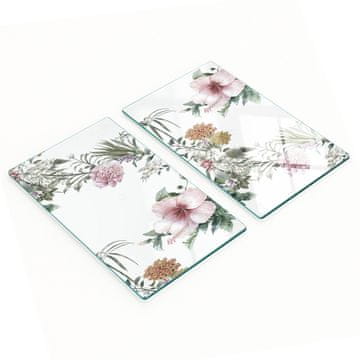 tulup.cz Izdržljive i elegantne staklene kuhinjske daske s cvjetnim uzorkom 2x30x52 cm
