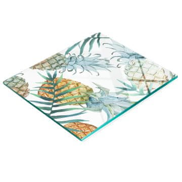 tulup.cz Dekorativna staklena daska za rezanje i posluživanje za kuhinju Ananas 60x52 cm