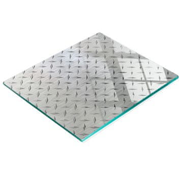Trajna i elegantna kuhinjska daska od stakla s metalnim uzorkom, čelik, 60x52 cm