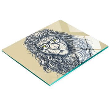 tulup.cz Izdržljiva i elegantna staklena kuhinjska ploča s hipster uzorkom lava 60x52 cm