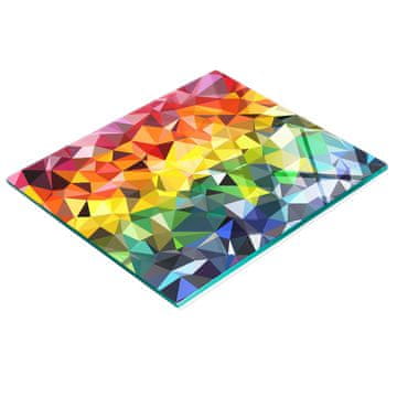 tulup.cz Staklena daska za rezanje za kuhinju s grafičkim geometrijskim likovima 60x52 cm