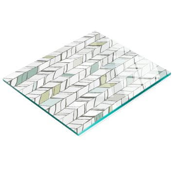 tulup.cz Kaljena višenamjenska dekorativna staklena ploča s uzorkom riblje kosti 60x52 cm