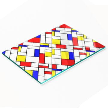 tulup.cz Kuhinjska ploča od kaljenog stakla s dekorativnom apstraktnom grafikom 80x52 cm
