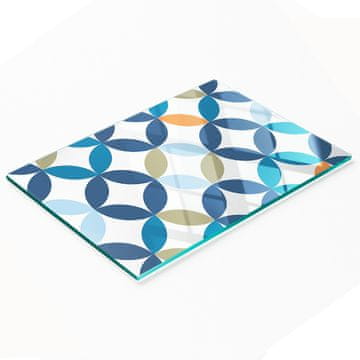tulup.cz Staklena daska za rezanje za kuhinju s grafičkim geometrijskim likovima 80x52 cm