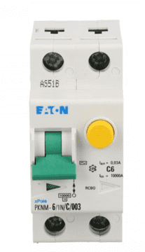 EATON Diferencijalni prekidač 2P 6A C 0,03A tip AC pknm 6/1N/C/003-MW 236017