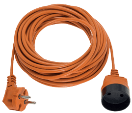 Vrtni produžni kabel 20m 1 utičnica b/u 10A 2x1 OMY IP20 narančasti Elgotech PK-1020