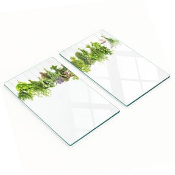 tulup.cz Dekorativne staklene daske za rezanje s vijencem začinskog bilja 2x30x52 cm