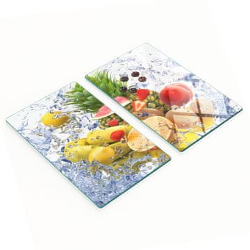 Dekorativne staklene daske za rezanje i posluživanje voća i vode 2x30x52 cm
