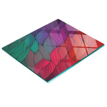 Stilska i izdržljiva staklena ploča s printom apstraktni valovi 60x52 cm