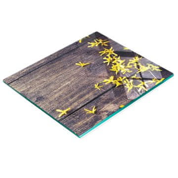 tulup.cz Kuhinjska ploča od kaljenog stakla s ukrasnom grafikom forzicije 60x52 cm
