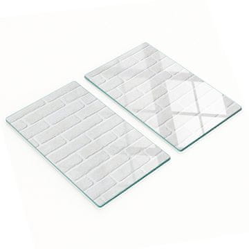 Ukrasne staklene daske za rezanje i posluživanje, zid od opeke 2x30x52 cm