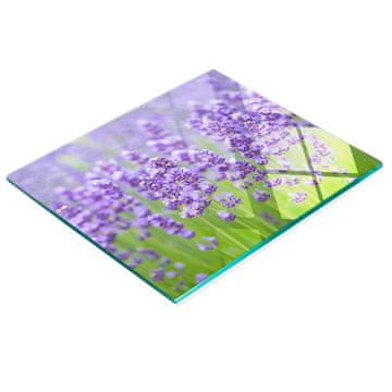tulup.cz Kuhinjska višenamjenska ukrasna ploča kaljeno staklo lavanda 60x52 cm