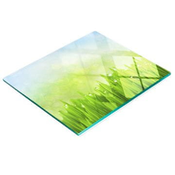 Ukrasna kuhinjska staklena daska za rezanje i posluživanje trava 60x52 cm