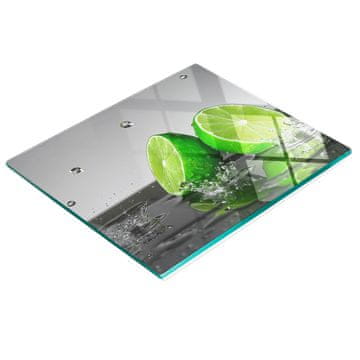 tulup.cz Dekorativna staklena daska za rezanje i posluživanje Lime u vodi 60x52 cm
