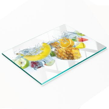 tulup.cz Kuhinjska višenamjenska ukrasna staklena ploča za voće s motivom vode 80x52 cm