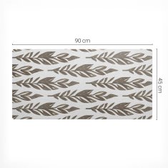 Vinilna podloga za stol s modernim otiskom listova u redovima 90x45 cm