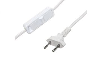 Zamel Priključni kabel s prekidačem SP/Š-400cm bijeli SP/Š-400/2X0.75/-BIA YNS10000532