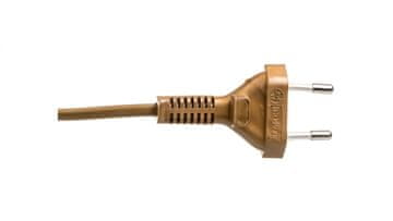 Zamel Priključni kabel s prekidačem SP/Š-190cm zlatni SP/Š-190/2X0.5/-ZLO YNS10000504