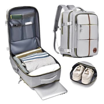 RUKSAK ZA KABINU ZA PUTOVANJE U AVIONU, VODOOTPORNA PRTLJAG 42X28X21 CM, USB