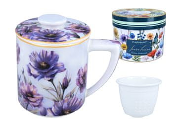 Carmani POKLON ŠALICA LADY'S FLORAL SYMPHONY S INFUZOROM I POKLOPCOM
