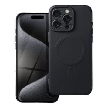 SILIKONSKA Mag Cover s MagSafeom za iPhone 15 Pro Max, crna