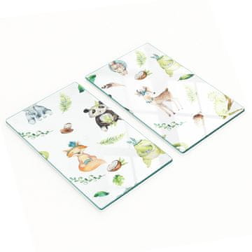 tulup.cz Kaljeno stakleno platno s ukrasnim uzorkom za dječji vrtić za životinje 2x30x52 cm