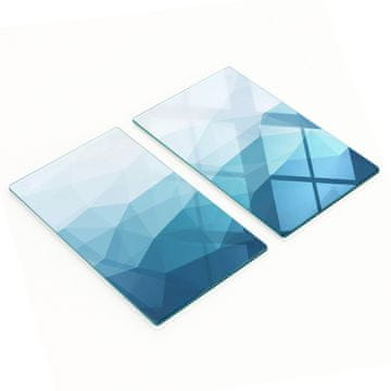 Staklene dekorativne ploče za posluživanje grickalica, apstrakcija 2x30x52 cm