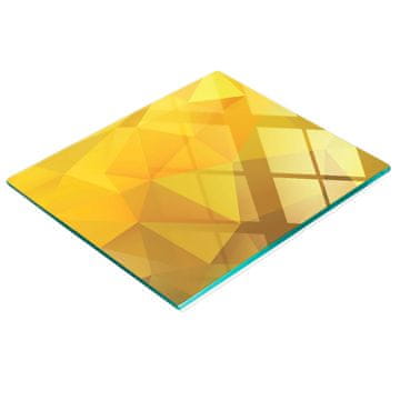 Kaljena staklena kuhinjska daska s ukrasnom grafkom trokuta 60x52 cm