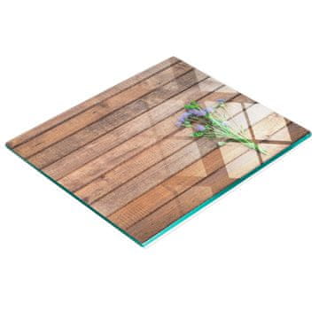 Trajna i elegantna staklena kuhinjska daska s uzorkom poljskog cvijeća 60x52 cm