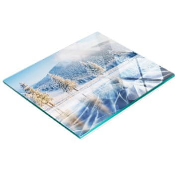 tulup.cz Elegantna i izdržljiva staklena ploča s otiskom zaleđenog jezera 60x52 cm