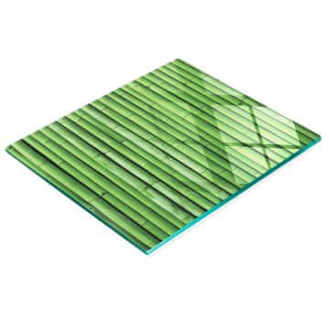 Kaljena višenamjenska dekorativna staklena ploča bambus zelena 60x52 cm