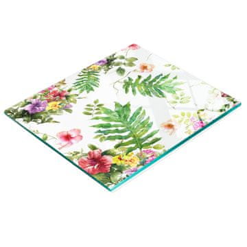 tulup.cz Izdržljiva i elegantna staklena kuhinjska ploča s cvjetnim uzorkom 60x52 cm