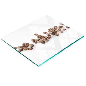 Trajna i elegantna kuhinjska daska od stakla s uzorkom zrna kave 60x52 cm