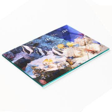 tulup.cz Dekorativna staklena daska za rezanje i posluživanje Koraljni greben 80x52 cm