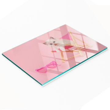tulup.cz Kuhinjska ploča od kaljenog stakla s ukrasnom grafikom za mačke 80x52 cm
