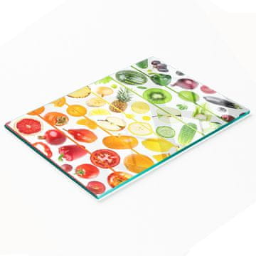 Dekorativna staklena kuhinjska daska za rezanje voća i povrća 80x52 cm