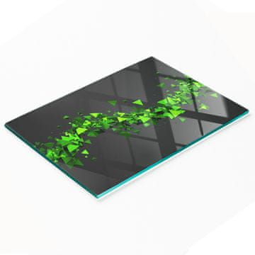 Staklena kuhinjska daska za posluživanje s geometrijskim uzorkom vala 80x52 cm