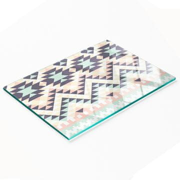 tulup.cz Dekorativna staklena daska za rezanje u kuhinji s etničkim uzorkom 80x52 cm