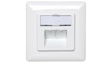 Nadžbukna utičnica za prijenos podataka 2x RJ45 STP kat. 5e DN-9002-N