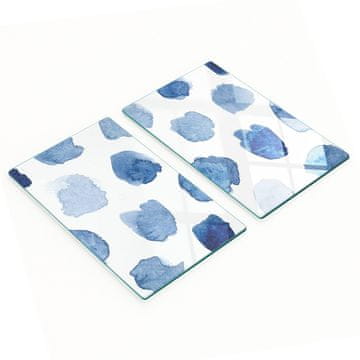 tulup.cz Dekorativne staklene daske za rezanje i posluživanje Indigo točkice 2x30x52 cm