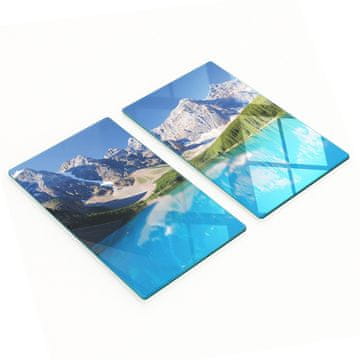 Ukrasne staklene daske za rezanje i posluživanje Morena jezero 2x30x52 cm