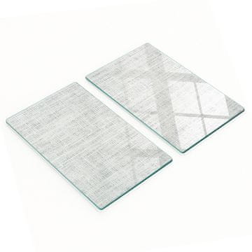 tulup.cz Višenamjenske ukrasne staklene ploče za kuhinju, bijelo platno 2x30x52 cm