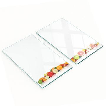 Staklene kuhinjske daske za posluživanje s grafikom šarenog voća 2x30x52 cm