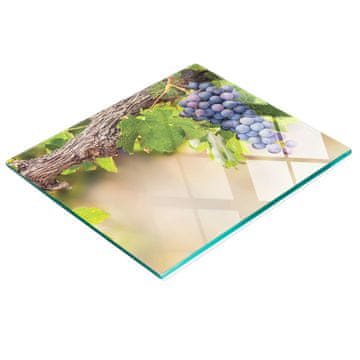 Kaljena staklena kuhinjska daska s ukrasnom grafikom grožđa, grozd, 60x52 cm