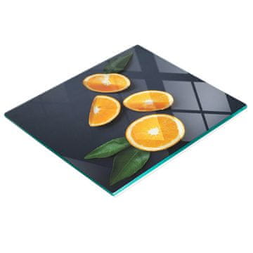 Kaljena staklena kuhinjska daska s ukrasnom grafikom naranče 60x52 cm