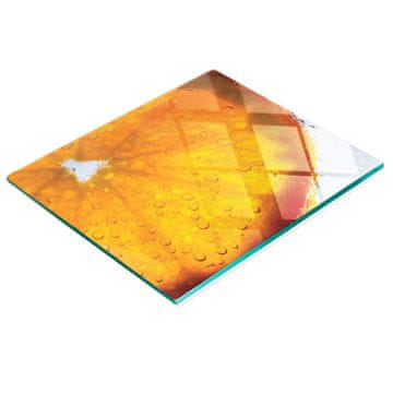 tulup.cz Staklena daska za rezanje za kuhinju s ukrasnom narančastom grafikom 60x52 cm