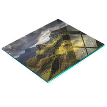 Dekorativna staklena kuhinjska daska za rezanje Quiraing Škotska 60x52 cm