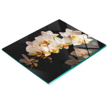 Staklena kuhinjska daska za rezanje s ukrasnom grafikom orhideje 60x52 cm