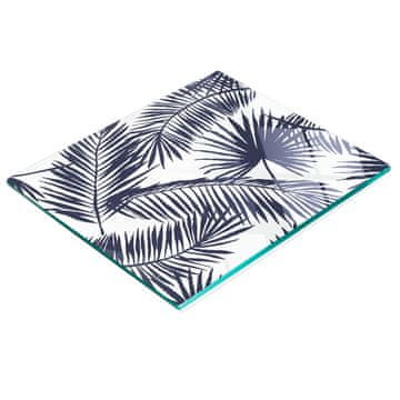 Dekorativna staklena kuhinjska daska za rezanje s listovima palme 60x52 cm